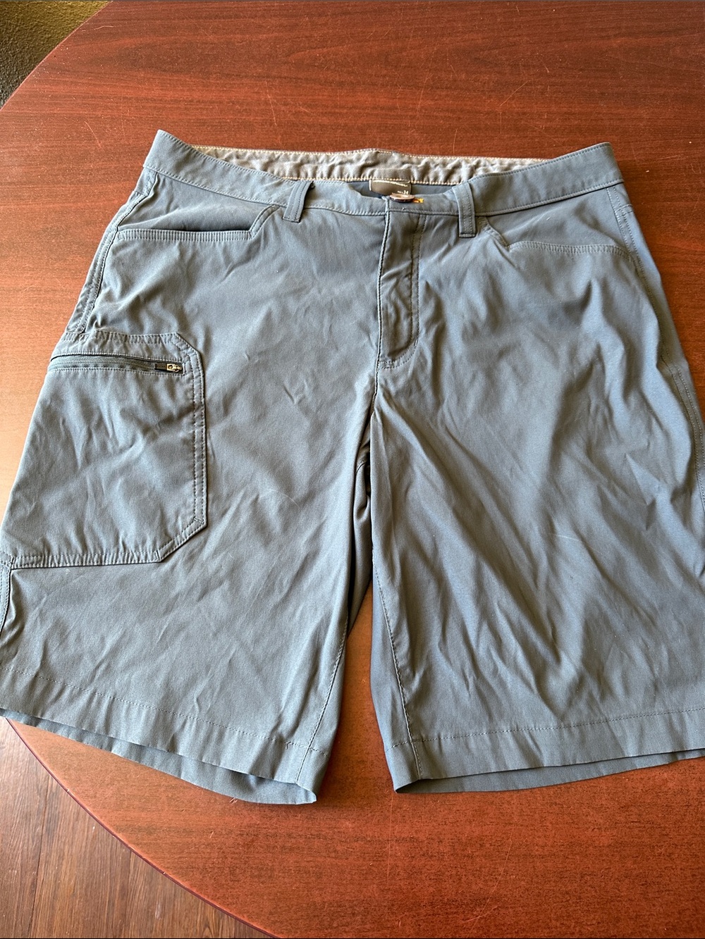 #141, Size 34, Eddie Bauer Men's Cargo Shorts — Slate Gray